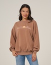COTON OUATÉ SALTY CREW HORIZON CREW POUR FEMME - MOCHA