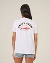 T-SHIRT SALTY CREW SARDINE BF POUR FEMME - BLANC