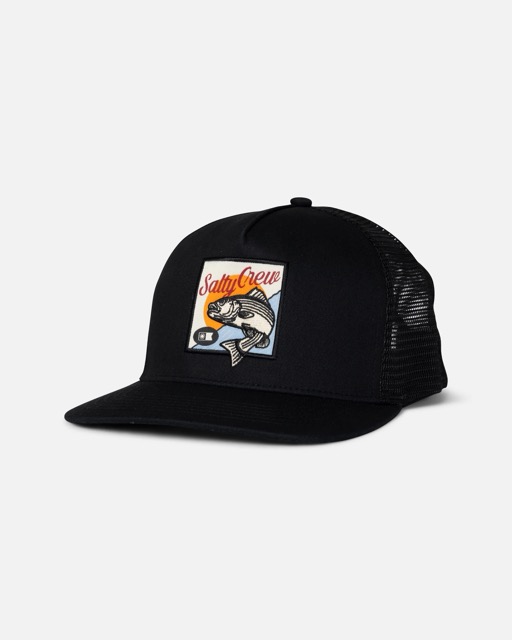 CASQUETTE SALTY CREW STRIPER TRUCKER - NOIR