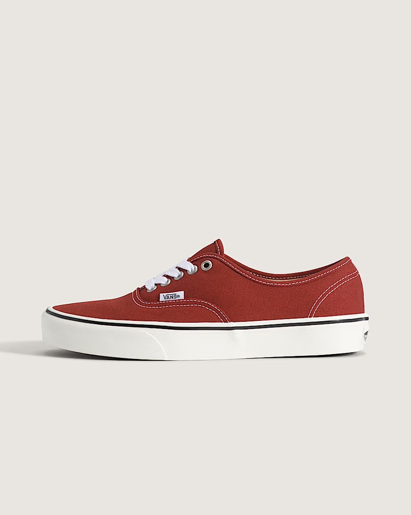 VANS AUTHENTIC WOMEN'S SHOES - DUCK CANVAS POPPY EMBER RED