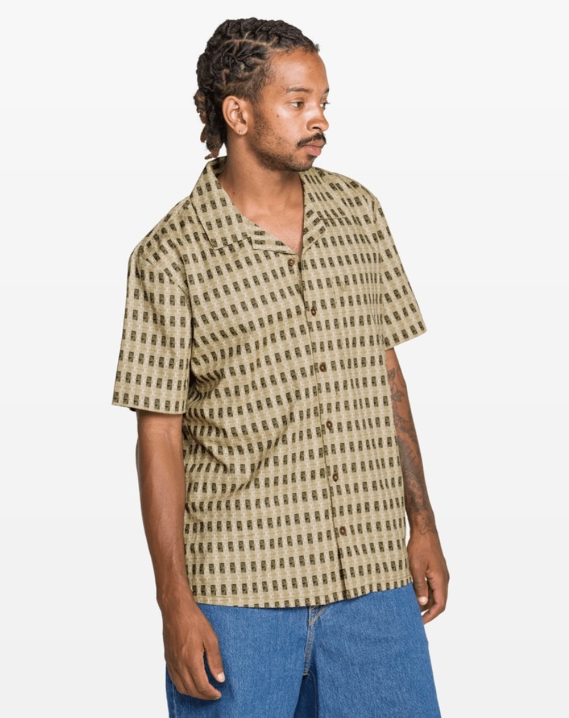 VOLCOM MACROS SS WOVEN - KHAKI