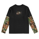 VANS KIDS CAMO TWOFER LONG SLEEVE T-SHIRT - BLACK