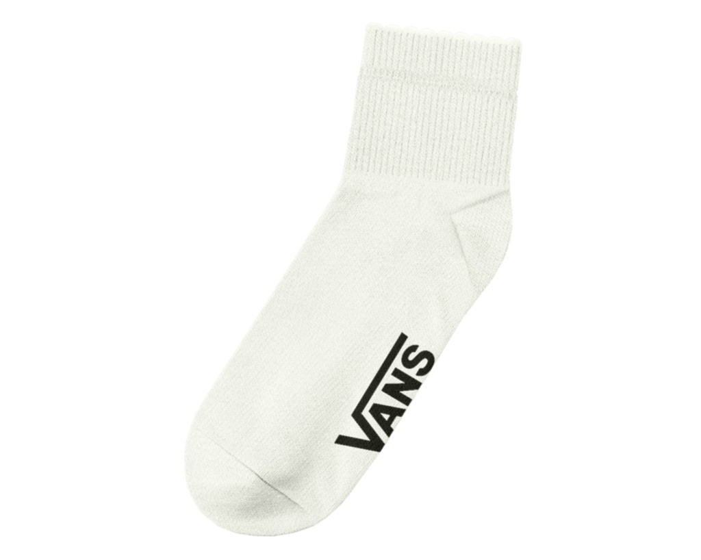 VANS SCALLOP QUARTER CREW SOCK - MARSHMALLOW