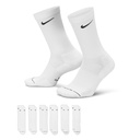 NIKE EVERYDAY ELEVATED 6PK SOCKS - WHITE