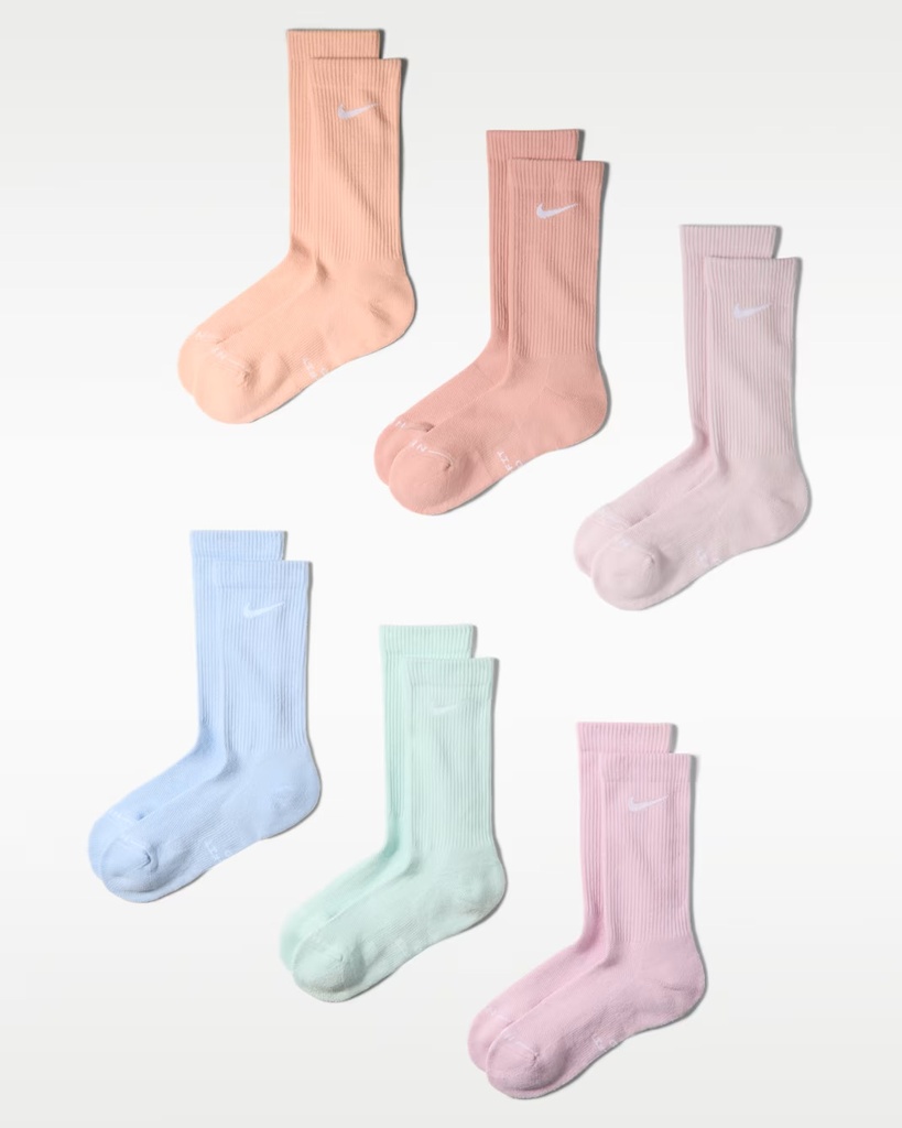 BAS NIKE EVERYDAY ELEVATED 6PK -  VARIÉ