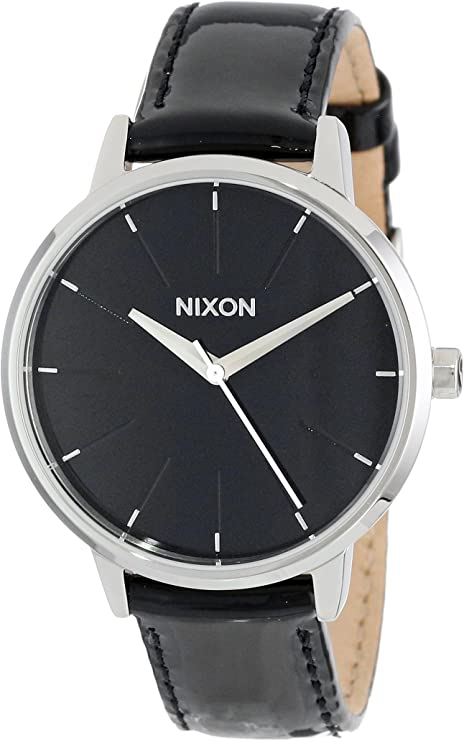 Nixon Kensington Leather Watch - Black Patent
