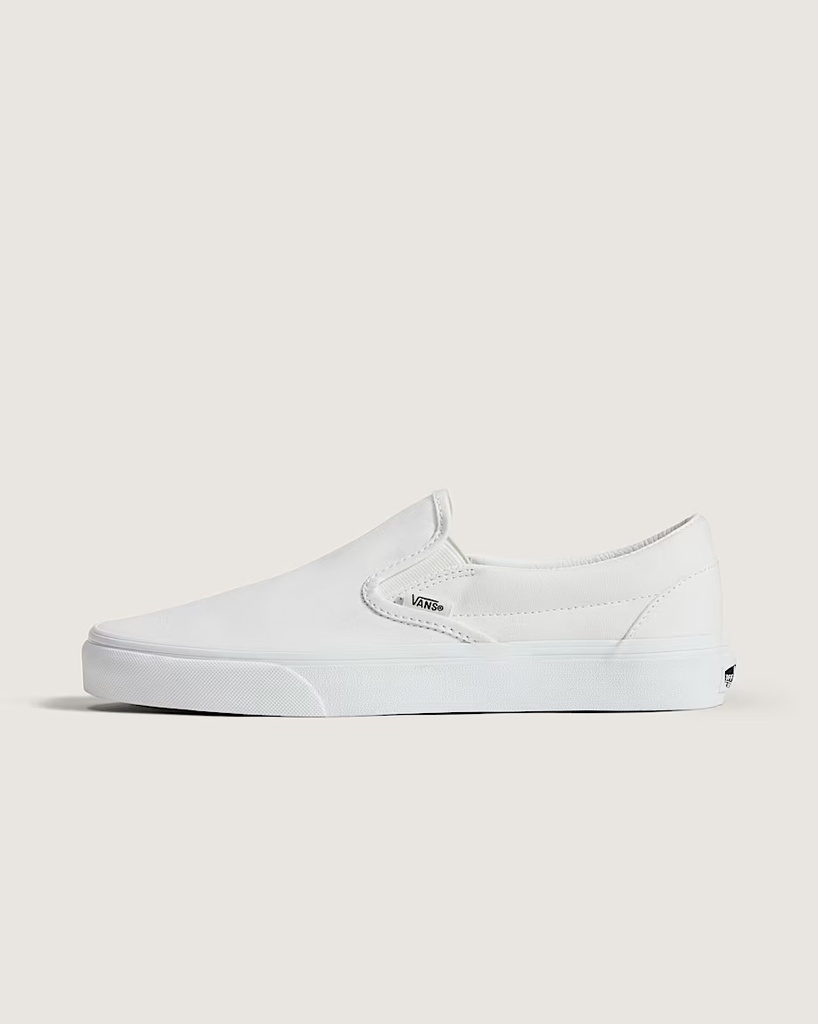 VANS CLASSIC SLIP-ON SHOES - TRUE WHITE