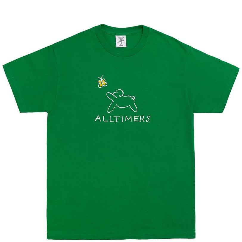 ALLTIMERS T-SHIRT CLAIRE PUP TEE - KELLY GREEN