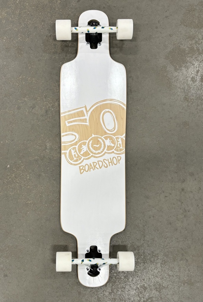 LONGBOARD COMPLETE 5-0 SKETCHY DROP THRU 39 - ICE CREAM