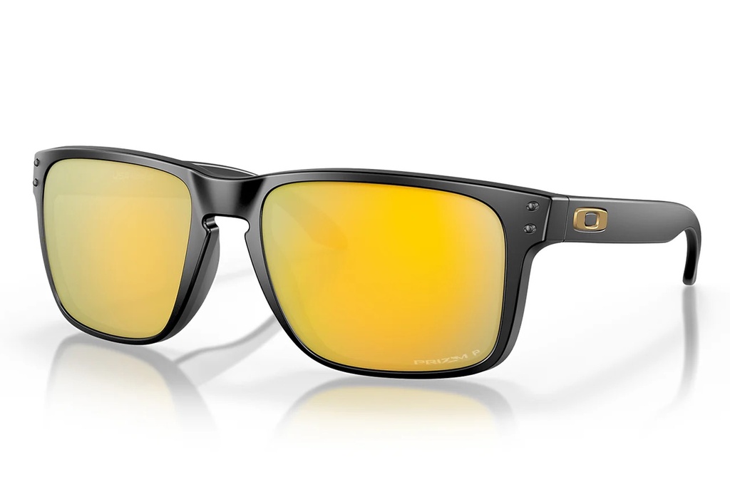 LUNETTE OAKLEY HOLBROOK XL MATTE BLK W/ PRIZM 24K POLARIZED