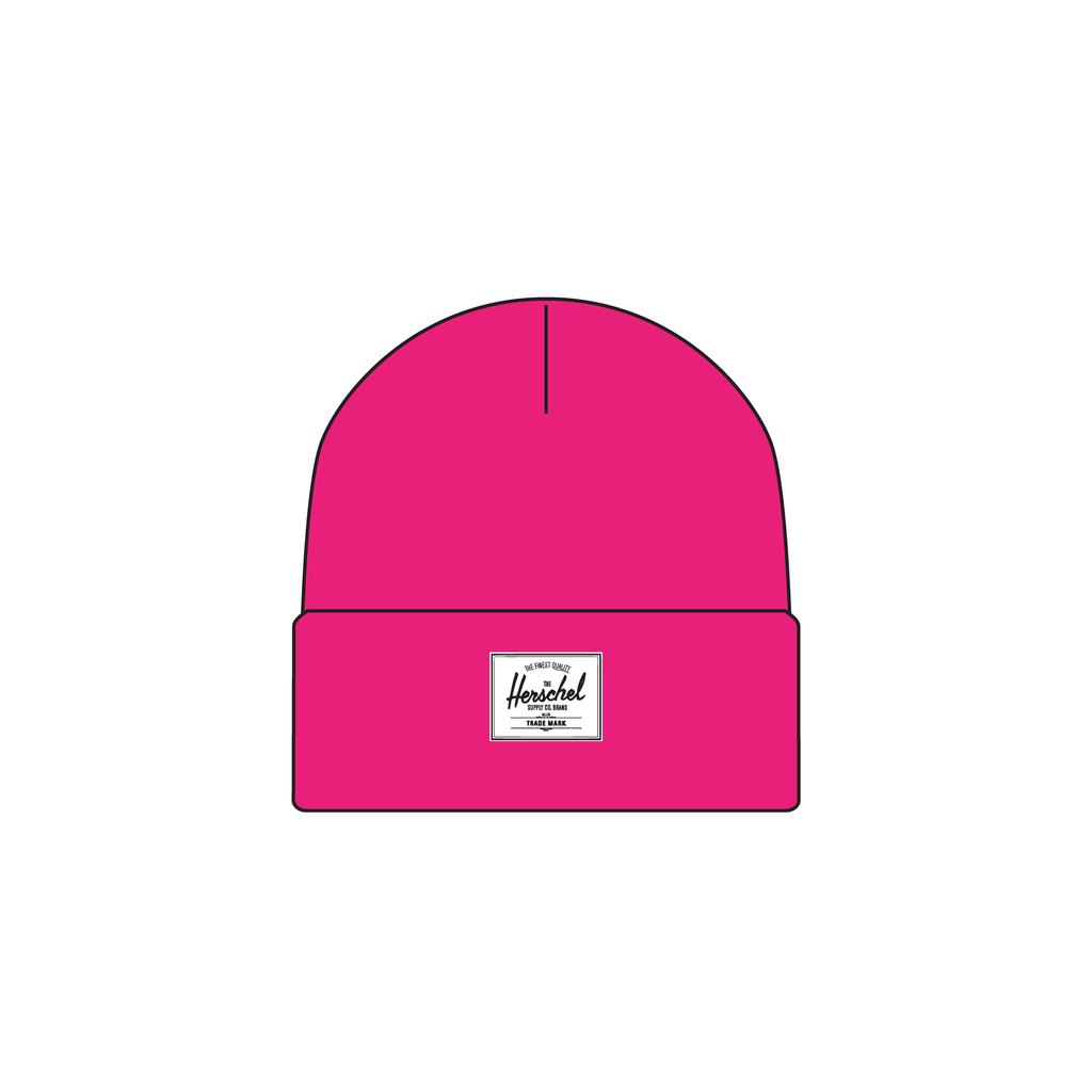 HERSCHEL BABY BEANIE 6-18 MONTHS POLYESTER - NEON PINK