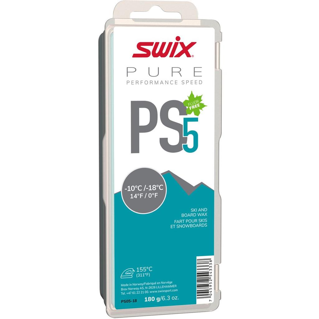 Cire Swix PS5 Turquoise -10°C/-18°C 180g