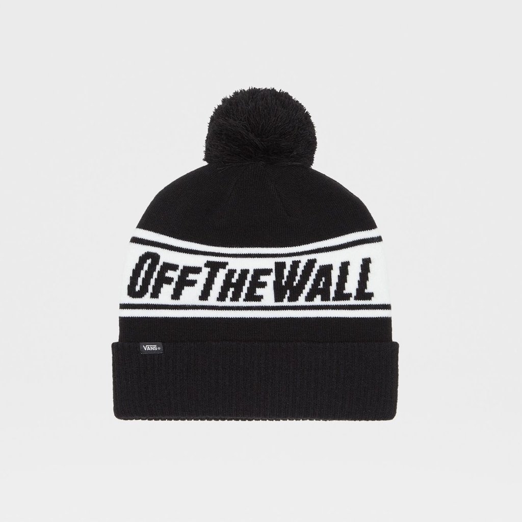 TUQUE VANS OFF THE WALL POM BEANIE - NOIR/BLANC