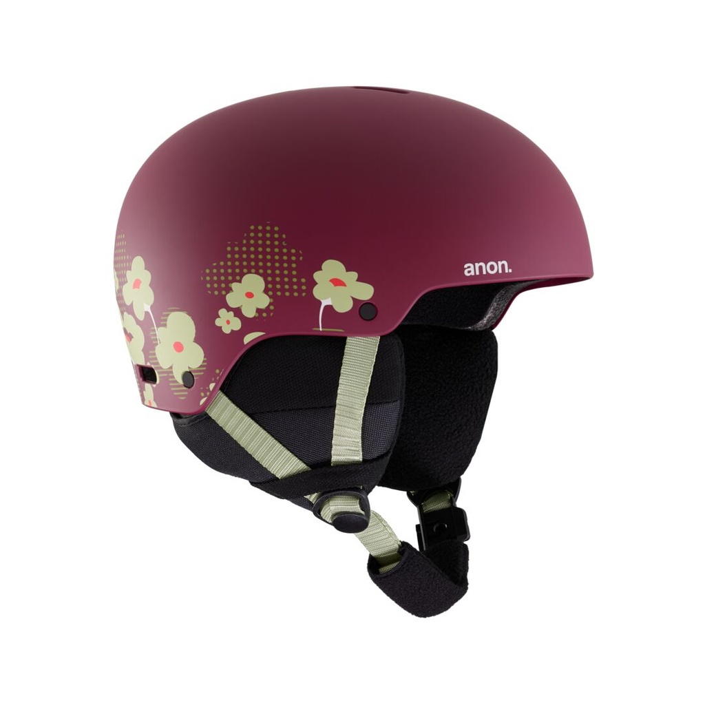Kid's Anon Rime 3 Helmet - Flower Maroon