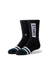 BAS STANCE MID CUSHION KIDS OG CREW - BLACK