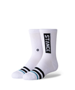 BAS STANCE MID CUSHION KIDS OG CREW - WHITE