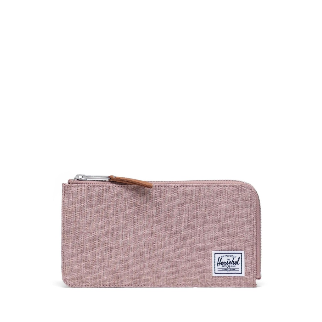 HERSCHEL JACK LARGE POLY WALLET - ASH ROSE CROSSHATCH