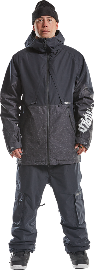 32 LASHED INSULATED WINTER JACKET - BLACK/PRINT