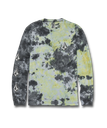 LONG SLEEVE T-SHIRT VOLCOM ICONIC DYE - LIME TIE DYE