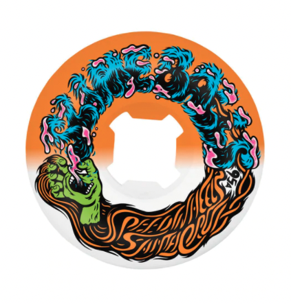 SLIME BALLS WHEELS HAIRBALLS 50-50 WHITE ORANGE 95A 56mm