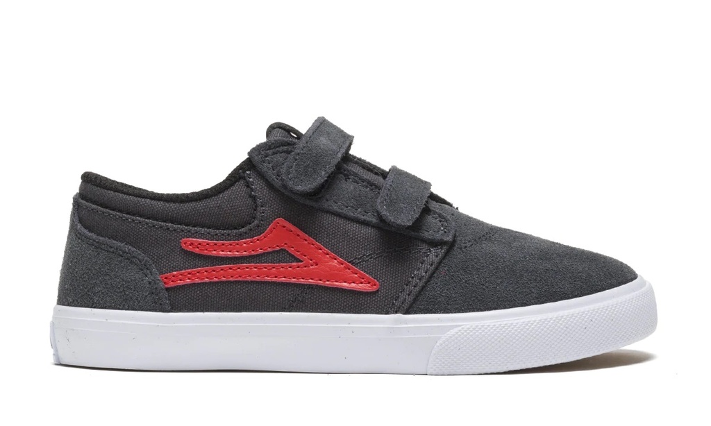 LAKAI SKATE SHOES GRIFFIN KIDS - CHARCOAL/FLAME/SUEDE