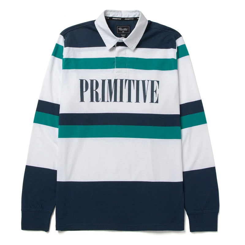 POLO PRIMITIVE ZONE RUGBY LONG SLEEVE - BLUE