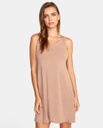 RVCA TRIPPED UP COVER-UP DRESS - WOOD