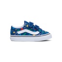 VANS TODDLER OLD SKOOL V SHOES DINO - MULTI/TRUE WHITE
