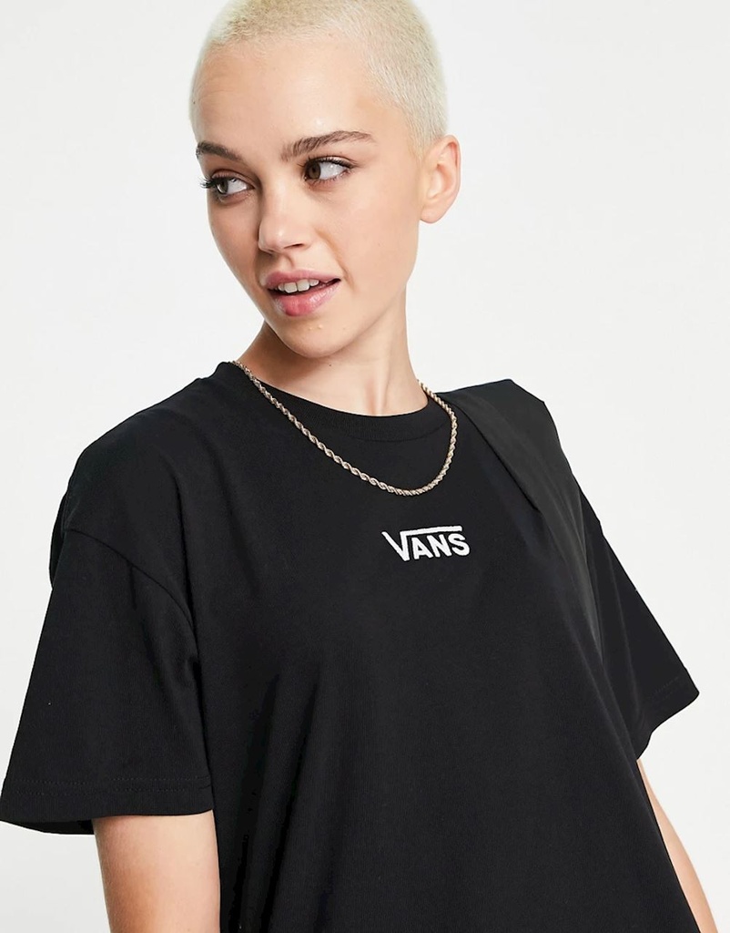 T-SHIRT VANS FLYING V OVERSIZED POUR FEMME - NOIR