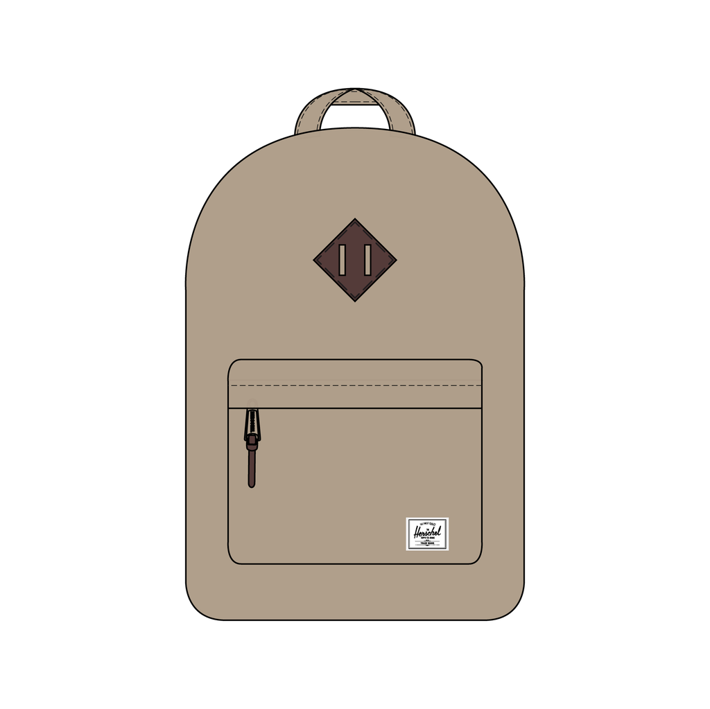 HERSCHEL BACKPACK HERITAGE - LIGHT TAUPE/CHICORY COFFEE