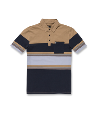  VOLCOM HEAVY DAZE POLO SHORT SLEEVE - DARK KHAKI