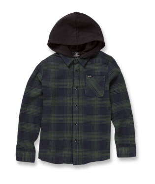 COTON OUATÉ VOLCOM JUNIOR TONE STONE LONG SLEEVE HOODED - CEDAR GREEN