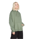 COTON OUATÉ VOLCOM STONE HEART II HOODIE POUR FEMME - LIGHT ARMY