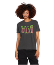 VOLCOM WOMEN'S TRULY RINGER TEE - BLACK