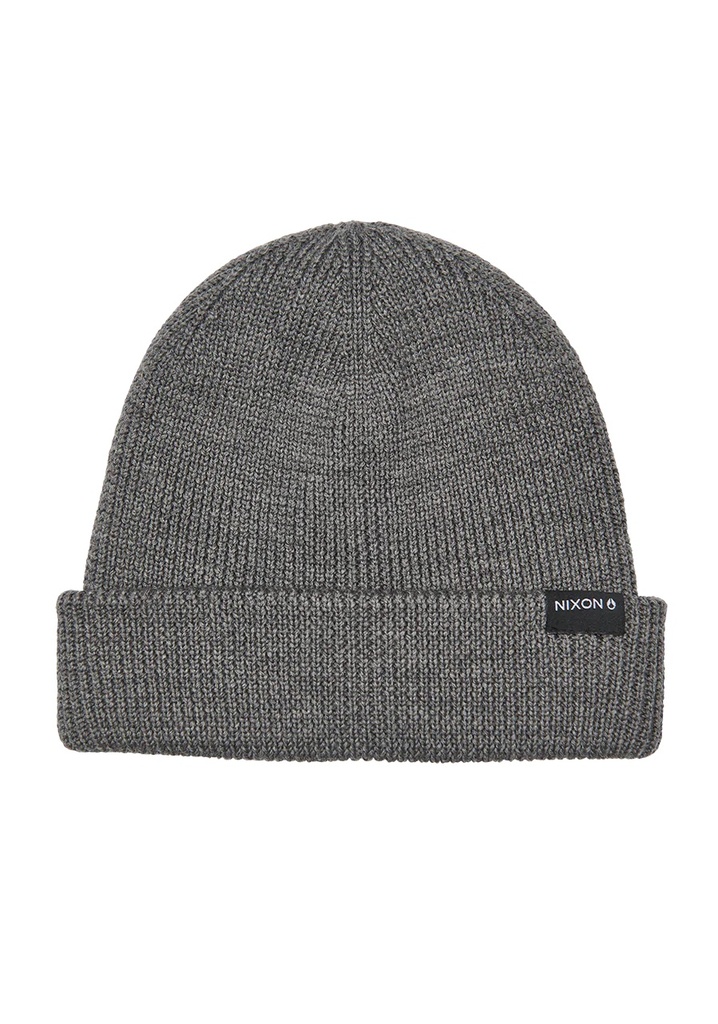 NIXON KINGMAN WOOL BEANIE - HEATHER GRAY