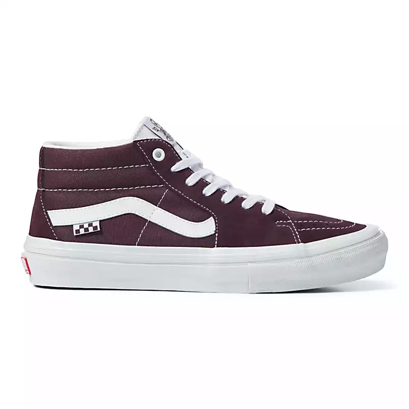 VANS SKATE GROSSO MID SHOES - WRAPPED WINE