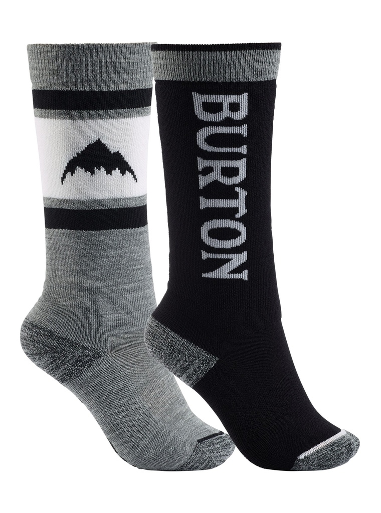 BAS BURTON JUNIOR WEEKEND MIDWEIGHT SOCK 2 PACK - NOIR