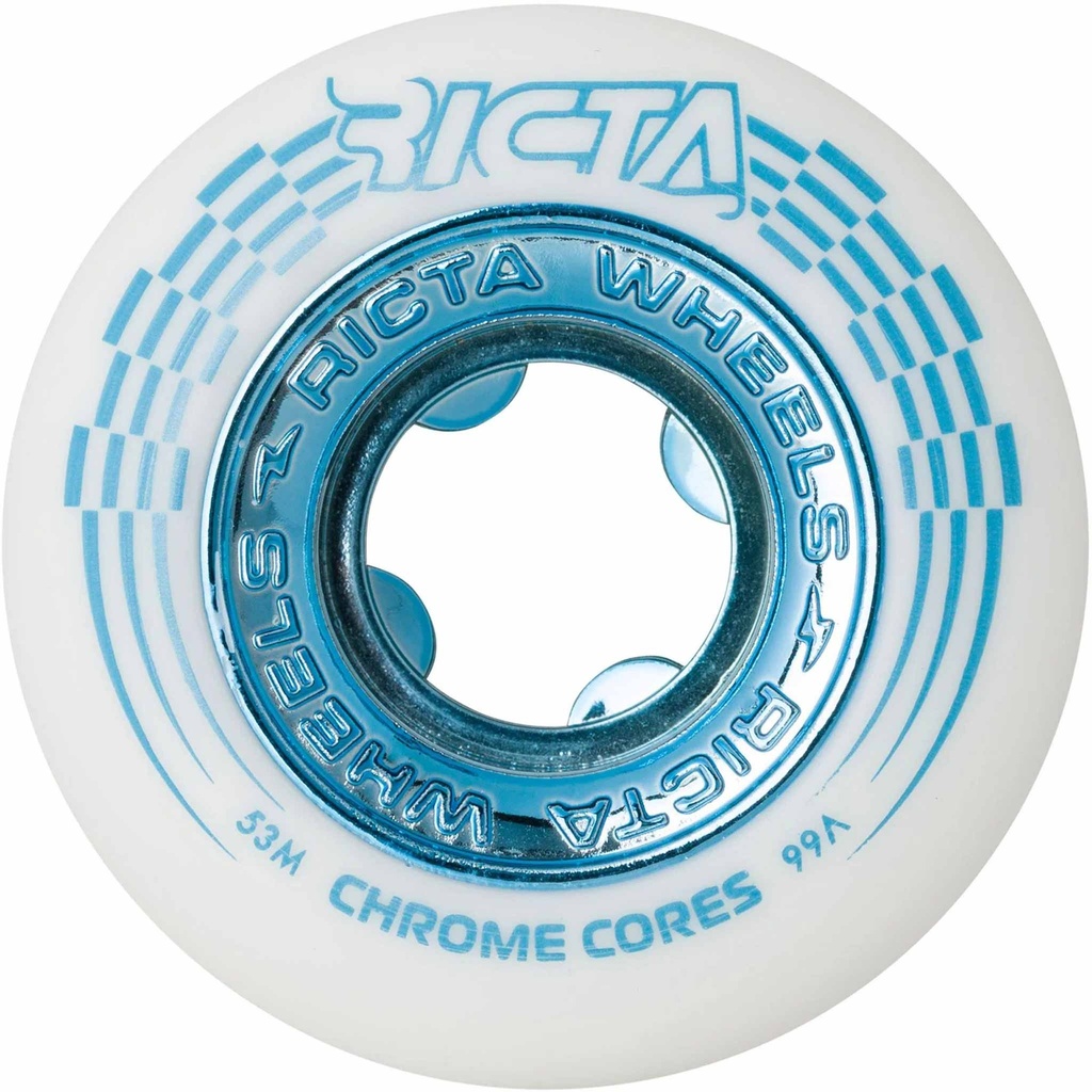 RICTA WHEELS CHROME CORE WHITE 99A 53mm