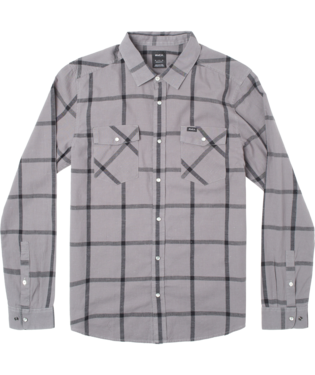 CHEMISE RVCA NEPS PLAID LONG SLEEVE FLANNEL - SMOKE