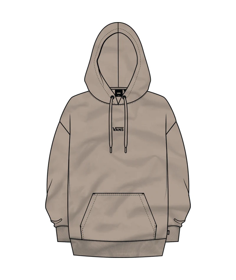 VANS WOMEN'S FEEL GOOD BOXY PULLOVER HOODIE - DESERT SAGE