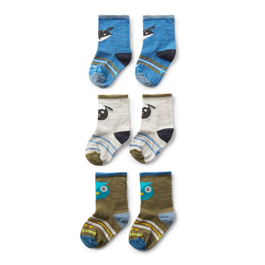 BAS SMARTWOOL ENFANT TRIO SOCKS - WINTER MOSS