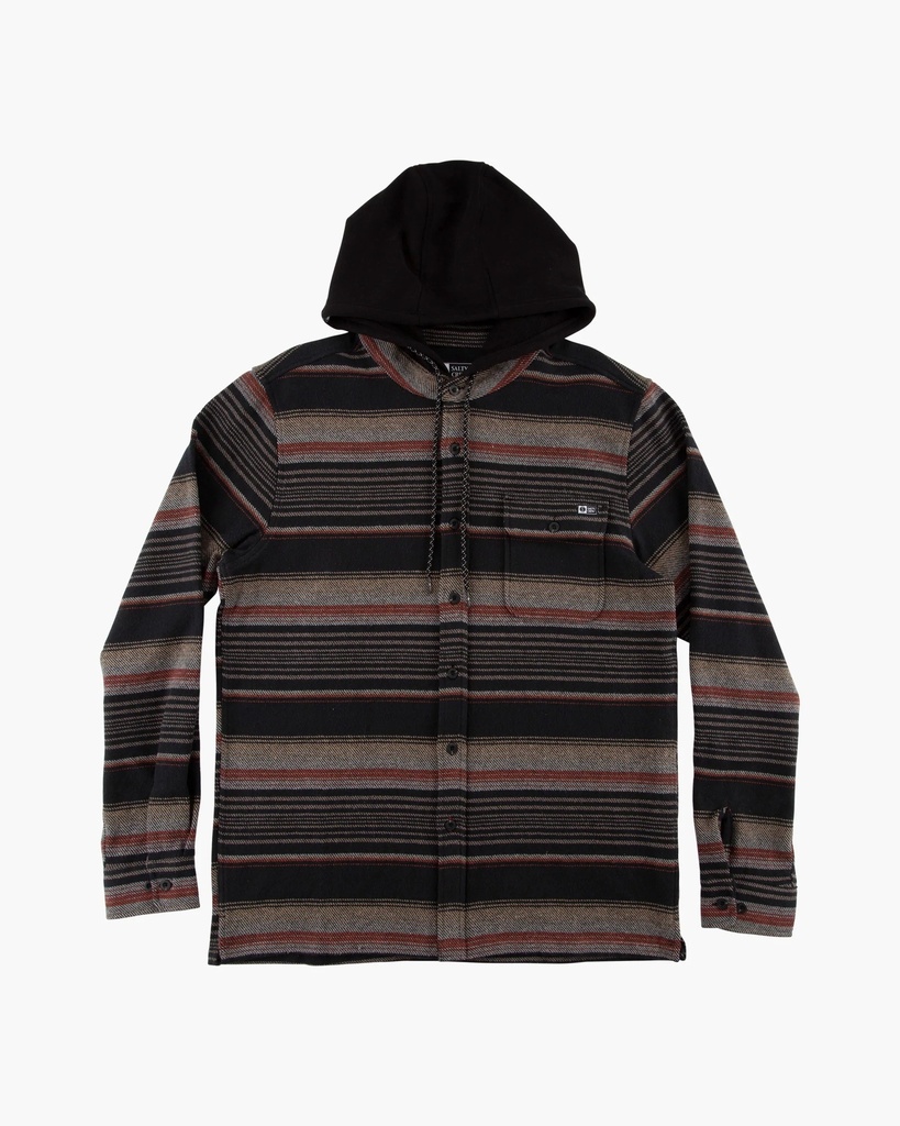 SALTY CREW MAINLAND LONG SLEEVE FLANNEL - BLACK