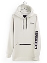 BURTON OAK LONG PULL OVER HOODIE - STOUT WHITE HEATHER