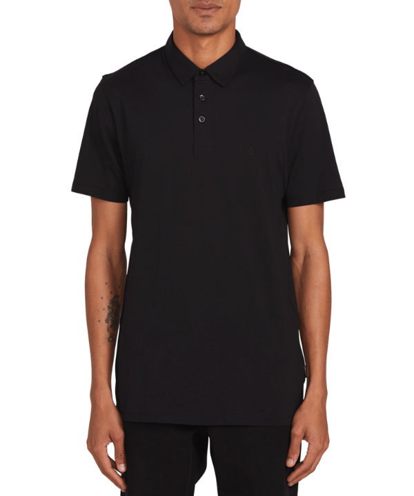 VOLCOM WOWSER POLO SHORT SLEEVE - BLACK
