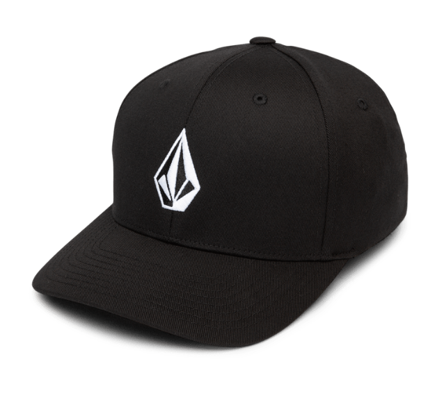 VOLCOM FULL STONE FLEXFIT HAT - BLACK