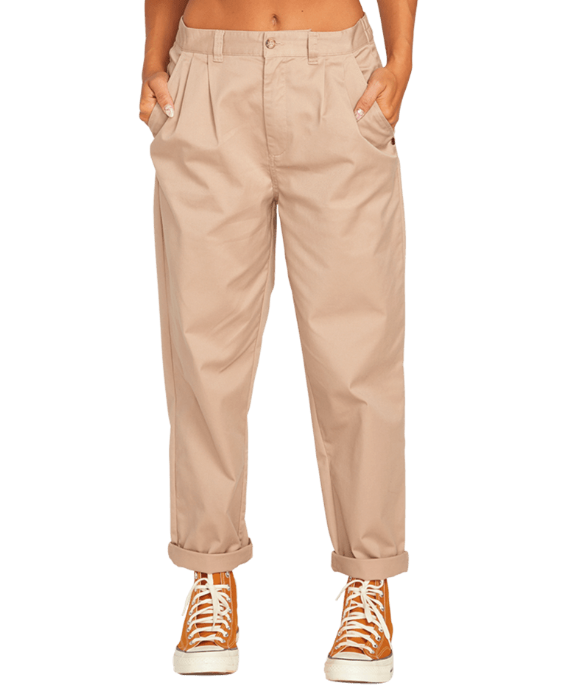 VOLCOM FROCHICKIE TROUSER WOMEN'S PANT - STONE