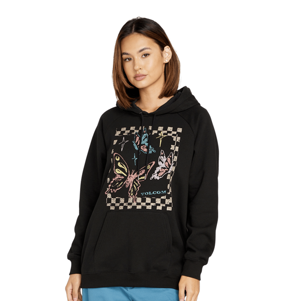 COTON OUATÉ VOLCOM TRULY STOKED BOYFRIEND PULL OVER POUR FEMME - NOIR