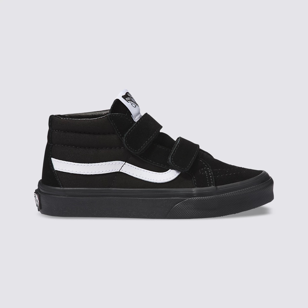 VANS SK8-MID REISSUE V (CANVAS & SUEDE) KIDS SHOES - BLACK/BLACK