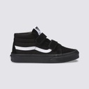 VANS SK8-MID REISSUE V (CANVAS & SUEDE) KIDS SHOES - BLACK/BLACK