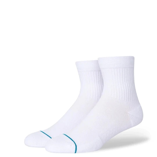 BAS STANCE ICON QUARTER 3PK - BLANC